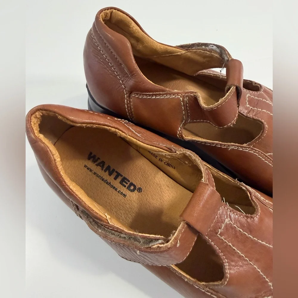 WANTED Vintage 90s Brown Leather Mary Jane Comfort‎ Shoe 8.5